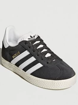 adidas Originals Gazelle Childrens - Grey White, Grey/White, Size 13