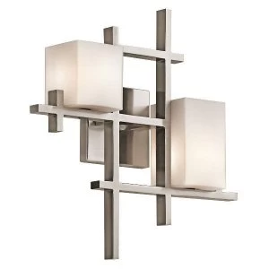 2 Light Indoor Wall Light Classic Pewter, G9