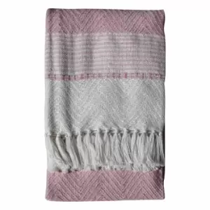 Crossland Grove Pet Chevron Throw Blush 1300x1700mm