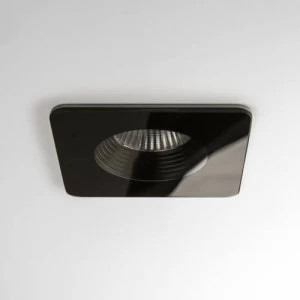 LED 1 Light Square Recessed Downlight Black IP65