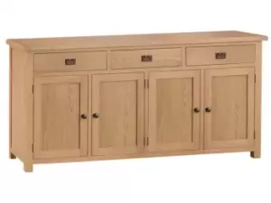 Kenmore Waverley Oak 4 Door 3 Drawer Large Sideboard Assembled