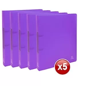 Exacompta Ring Binder Chromaline 54366E Polypropylene A4 30 mm 2 ring Purple Pack of 15