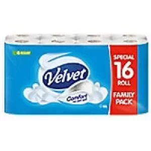 Velvet Velvet Toilet Paper 2 Ply 7251116 16 Rolls of 200 Sheets