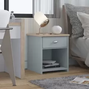 FWStyle 1 Drawer Westbury Lamp Table Nightstand Matt Grey