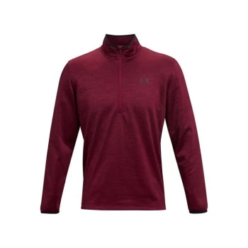 Under Armour Half Zip Fleece Top Mens - Red