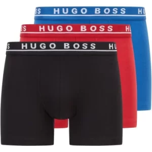 Hugo Boss 3 Pack Boxer Briefs Black/Red/Blue Size L Men