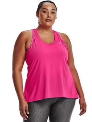 Under Armour Knockout Tank Curve, Pink, Size 1X, Women