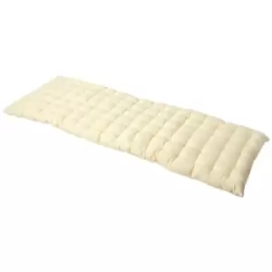 Cream Bench Cushion, Three Seater - Homescapes