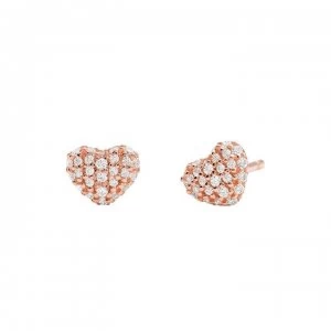 Michael Kors Diamond Heart Earring - Rose Gold