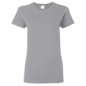 Gildan Ladies/Womens Heavy Cotton Missy Fit Short Sleeve T-Shirt (L) (Sport Grey)