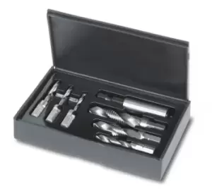 Beta Tools 438A 7pc 1/4" Dr HSS Drill Thread & Countersink Bit Set M3-M10