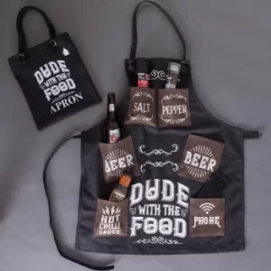 Dude with the Food Mens BBQ Apron