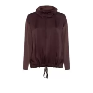 French Connection Renya Cupro Mixed Media Sweatshirt - Brown