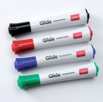 Nobo Black Glide Drywipe Markers (Pack of 12) 1902091