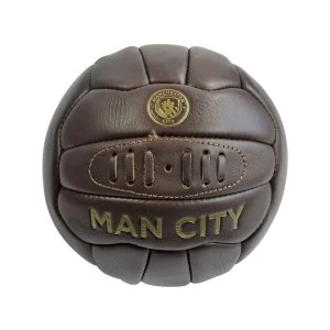 Man City Retro Heritage Leather Ball Size 5