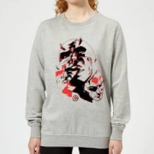 Marvel Knights Daredevil Layered Faces Womens Sweatshirt - Grey - S