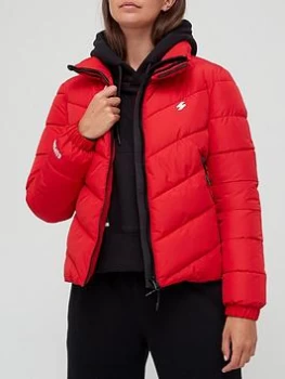 Superdry Sports Padded Jacket - Red, Size 12, Women