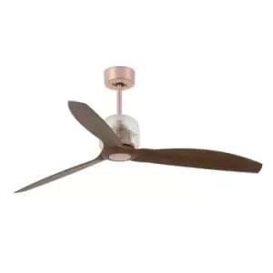 Deco Copper, Wood Ceiling Fan LED With DC Smart Motor - Remote Included