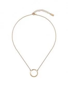 Boss Ophelia Reversible Eternity Gold Plated Stainless Steel Swarovski Crystal Necklace