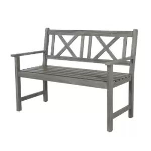 Pacific Lifestyle Cambridge Antique Grey Acacia Wood Bench