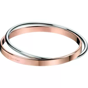 Ladies Calvin Klein Two-Tone Steel and Rose Plate Extra Small Coil Bangle KJ63BB0101XS