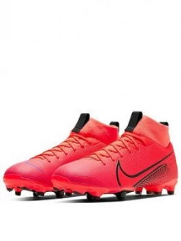 Nike Junior Mercurial Superfly 6 Mg Academy Football Boots, Red/Black, Size 2