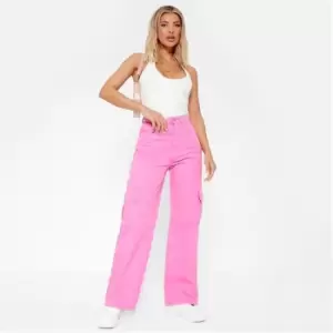 I Saw It First Pocket Detail Cargo Jeans - Pink