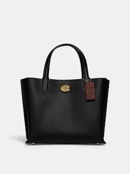 Coach Polished Pebble Leather Willow Tote 24