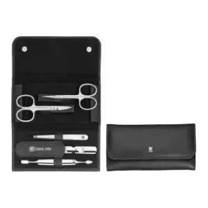 ZWILLING Classic Inox 5-pcs Calf leather Snap fastener case black