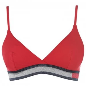 Tommy Bodywear Colour Block Lurex Bralette - Tango Red 611