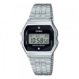 Casio Vintage Collection LCD Digital Watch With Stainless Strap - A159WAD-1DF