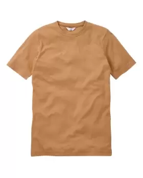 Cotton Traders Short Sleeve Crew Neck Base Layer Top in Beige