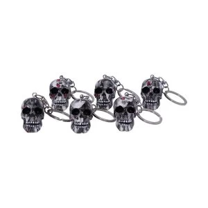 Bloodshot (Set of 6) Skull Keyrings