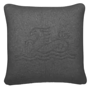 Bedeck of Belfast Signature Knit Cotton Cushion - Grey