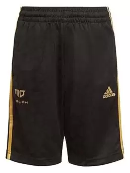 Boys, adidas Salah Junior Shorts - Black/Gold, Size 11-12 Years