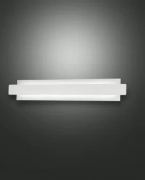 Regolo Integrated LED Wall Light White Glass