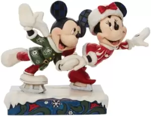 Mickey Mouse Micky und Minnie beim Schlittschuhlaufen Collection Figures multicolor