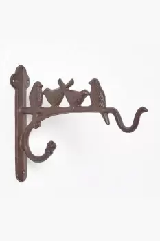 Cast Iron Hanging Basket Hook with Birds