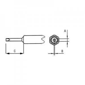 Weller NT H Soldering tip Chisel-shaped Tip size 0.8mm Content