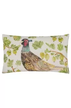 Grove Pheasant Hand Painted Polyester Filled Cushion