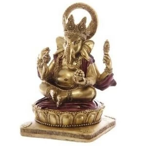 Gold and Red 16cm Ganesh Statue