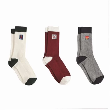 Jack Wills Elmsfield Multipack Socks 3 Pack - Grey Marl