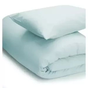 Easy Care Minimum Iron Duvet Cover Double Duck Egg Blue