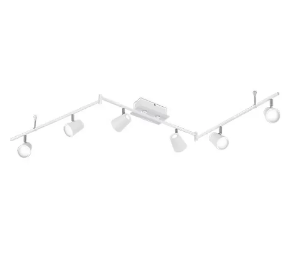 Narcos Modern 6 Light Ceiling Spotlight Bar White Matt 3000K