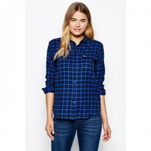 Jack Wills Laradin Oversized Flannel Shirt - Blu/Blk