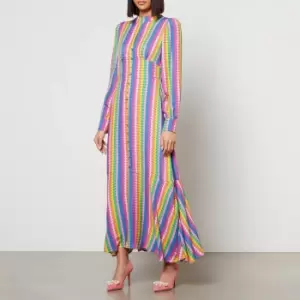 Olivia Rubin Agnes Striped Satin Dress - US12/UK 16