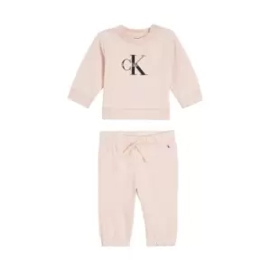 Calvin Klein Jeans Monogram Sweatshirt Set - Pink