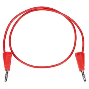 R-TECH 524592 Test Lead 50cm 4mm Stackable Plugs Red